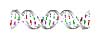 DNA molecule. 21 base pairs.      science genetics