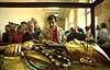 Tutankhamuns mummie coffin in Egyptological Museum.  Cairo Egypt Africa  mummy in coffin