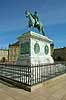 Equestrian statue of Frederik the 5th at Amalienborg Castle  Copenhagen Denmark   