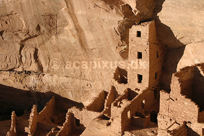 Square Tower Houce. Square Tower Houce i Mesa Verde National Park. En af Anasazi indianernes efterladte byer.; ; Mesa Verde National Park / Colorado; USA; Nord Amerika; ; Ancestral pueblo indianere, Ancestral puebloans
