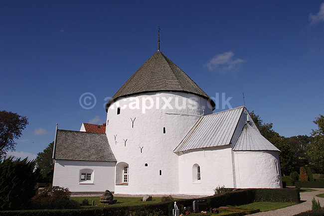 Nylars. Nylars Kirke - Nylarsker; ; Lylars / Bornholm; Danmark; ; ; Rundkirke, rundkirker, kirke, kirker, kristendom, religion