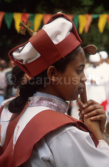 Korpige. Koptiske korpige ved religi�s festival i Addis Ababa; ; Addis Ababa; Ethiopien; Afrika; ; Kirke, kirker, kristendom, religion, koptisk, Etiopien