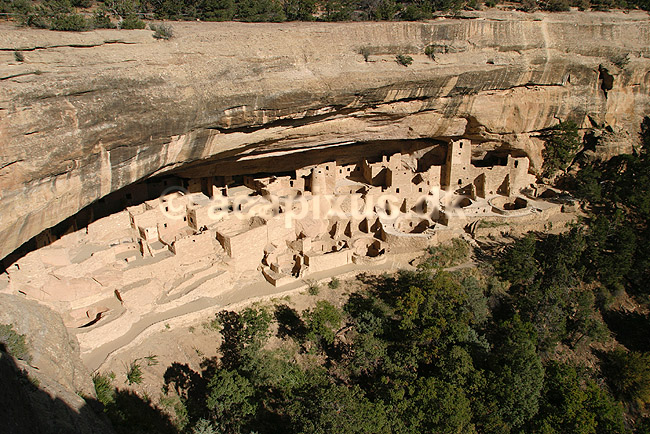 Cliff Palace. Cliff Palace i Mesa Verde National Park. En af Anasazi indianernes efterladte byer.; ; Mesa Verde National Park / Colorado; USA; Nord Amerika; ; Ancestral pueblo indianere, Ancestral puebloans