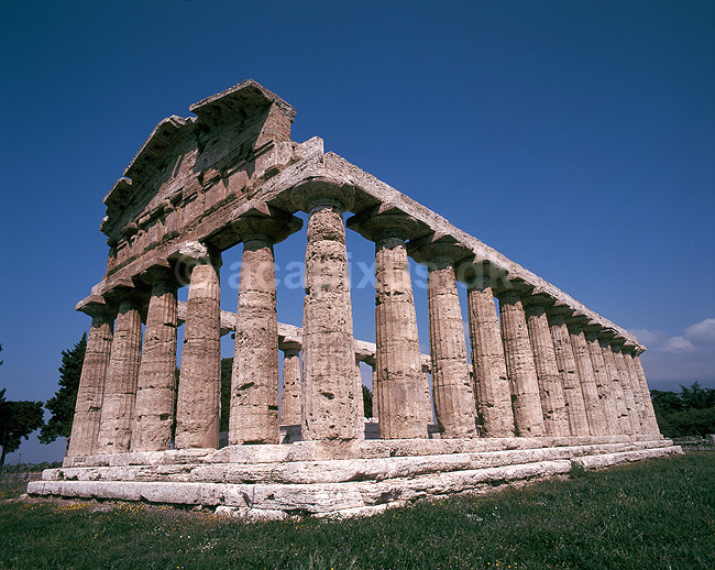 Ceres-templet. Paestum ruinerne; ; Paestum (Poseidonia); Italien; Europa; ; Romerriget, sev�rdigheder