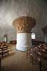 Nykirke. Kirkerummet i Nykirke - Nyker  Nykirke / Bornholm Danmark   Rundkirke, rundkirker, kirke, kirker, kristendom, religion, kalkmalerier