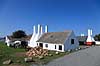 R�geri. Skorstene p� Hasle R�geri  Hasle / Bornholm Danmark   Fiskeri, r�gning, f�devarer, f�devareindustri, forarbejdning, madvarer, Forarbejdning af fisk