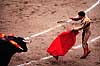 Tyref�gtning. Matadoren koncentrerer sig f�r La Estocada de Muerte, D�dsst�det ( Scan af KOL627 )   Plaza de Toros Monumental / Barcelona Spanien   Matador, tyref�gter