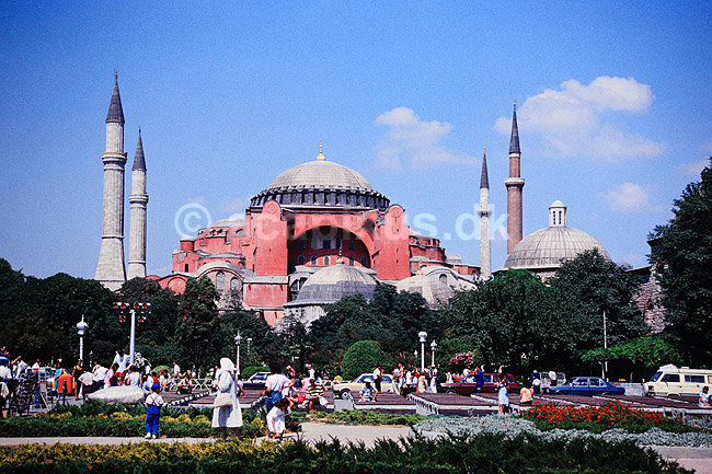 AyaSofya. Aya Sofya: Kirke 548 - 1453, Moske 1453 - 1935, Museum 1935 - ( Scan af KOL250 ) ; ; Istanbul; Tyrkiet; Asien; ; Hagia Sophia, islam, moskeer