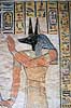 Gravmaleri. V�gmalerier med Anubis i Dronning Tawsert & Sethnakt grav ( Scan af KOL7783 )   Kongernes Dal / Luxor Egypten Afrika  