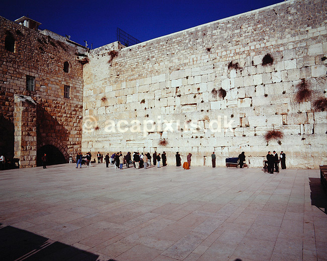Gr�demuren. Gr�demuren ( Scan af KOL5298 ); ; Jerusalem; Israel; Asien; ; Religion, Kong Solomons tempel, j�der, j�dedom