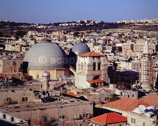 Den Hellige Gravs Kirke. Den Hellige Gravs Kirke ( Scan af KOL5269 ); ; Jerusalem; Israel; Asien; ; Religion, kristendom, kirke, kirker, Jesus, Church of the Holy Sepulchre