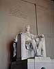 Lincoln Memorial. Lincoln statue i Lincoln Memorial i National Mall ( Scan af KOL5608 )  Washington DC USA Nordamerika  Abraham Lincoln, president, presidenter