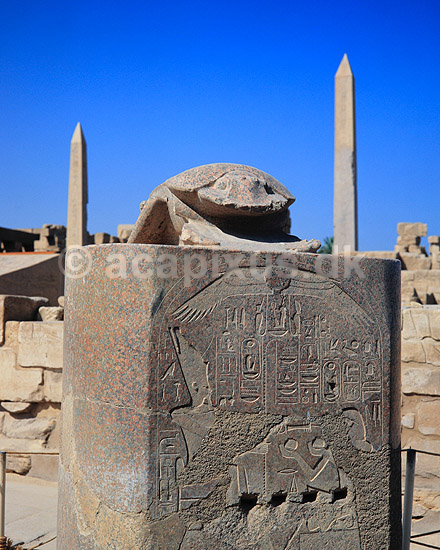 Karnak Tempel. Karnak Tempel - Den Store Skarab� ( Scan af KOL7685 ); ; Luxor; Egypten; Afrika; ; 