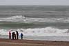 Strandliv. Ferieg�ster p� stranden i bl�sevejr ved Klim Strand  Klim Strand / Klim Danmark   Vesterhav, Vesterhavet, ferie, ferieliv, Skagerak, Jammerbugten