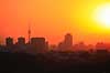 Beijing. Solnedgang over Beijing set fra Jingshan Park.  Beijing Kina   Peking