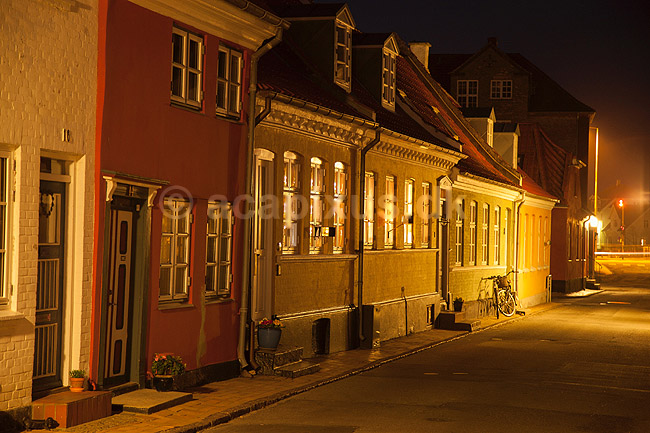 Kerteminde. Huse i Fiskergade i Kerteminde p� Fyn; ; Kerteminde; Danmark; ; ; 