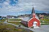 Nuuk. Den gamle tr�kirke Frelsers Kirke (Annaassisitta Oqaluffia) i Nuuk  Nuuk Gr�nland   Godth�b, hovedstad p� Gr�nland, kirker