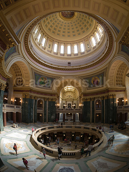 Madison Capitol. Interi�r i Capitol bygningen i Madison p� Wisconsin State Capitol Square; ; Madison / Wisconsin; USA; ; ; Administration, stater, parlament, parlamentsbygning, regering, lokalregering