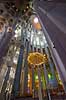 La Sagrada Familia. Alteret i Gaudis uf�rdige kirke, Sagrada Familia, i Barcelona  Barcelona Spanien   Temple Expiatori de la Sagrada Familia, Basilica and Expiatory Church of the Holy Family, Antoni Gaudi, UNESCO world heritage