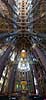 La Sagrada Familia. Interi�r i hovedskibet i Gaudis uf�rdige kirke, Sagrada Familia, i Barcelona  Barcelona Spanien   Temple Expiatori de la Sagrada Familia, Basilica and Expiatory Church of the Holy Family, Antoni Gaudi, UNESCO world heritage