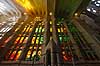 La Sagrada Familia. Interi�r i hovedskibet i Gaudis uf�rdige kirke, Sagrada Familia, i Barcelona  Barcelona Spanien   Temple Expiatori de la Sagrada Familia, Basilica and Expiatory Church of the Holy Family, Antoni Gaudi, UNESCO world heritage