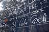 Wall of Love. Mur med teksten >Jeg elsker dig< p� utallige sprog  Paris Frankrig   10 Rue Andr� Barsacq, 75018 Paris, France. I love you, k�rlighed, romantik, romantisk