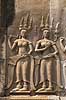 Apsara figurer i Angkor Wat. Apsara figurer i Angkor Wat templet i Angkor Archeological Park, World Heritage Site, bygget i 12e �rhundrede af Suryavarman II  Angkor Archeological Park / Siem Reap Cambodia   Angkor Wat, Templer, Khmer riget