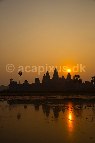 Angkor Wat. Angkor Wat templet ved solopgang i Angkor Archeological Park, World Heritage Site, bygget i 12e �rhundrede af Suryavarman II; ; Angkor Archeological Park / Siem Reap; Cambodia; ; ; Angkor Wat, Templer, Khmer riget