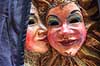 Masker. Figur af kanevalsmasker foran butik i Venedig  Venedig Italien   