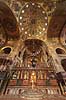 Venedig. Kirkerummet i Markuskirken (Saint Mark's Basilica) (Basilica Cattedrale Patriarcale di San Marco ) med forgyldte mosaikker  Venedig Italien  sev�rdigheder turisme