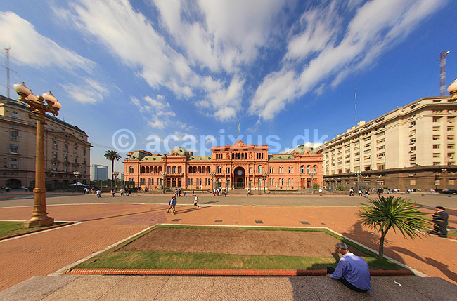 Casa Rosada. Plaza de Mayo med Casa Rosada (Casa de Gobierno), Argentinas Pr�sident Palads; ; Buenos Aires; Argentina; Sydamerika; ; 