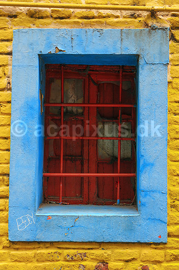 La Boca. Caminito gaden i La Boca i Buenos Aires. Gadens huse er bemalet i farvestr�lende farver; ; Buenos Aires; Argentina; Sydamerika; ; 