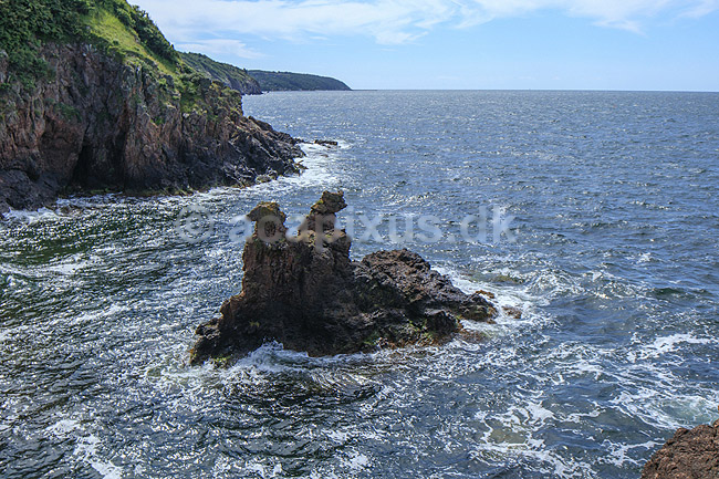 L�vehovederne. L�vehovederne nedenfor Hammerhus Slotsruin; ; Bornholm; Danmark; ; Sev�rdigheder; Turistattraktion