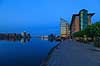 K�benhavns Havn. Morgengry ved K�benhavns-havn set fra Kalvebod Brygge. Th Ingeni�rforeningen IDA  K�benhavn Danmark   Bybilleder, stemningsbilleder