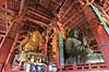 Todai-ji Nara. Buddafigurer i Daibutsu-den hall i Todai-ji templet i Nara   Todai-ji / Nara Japan Asien  templer buddisme buddhism buddistisk, Todaiji