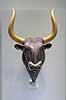 Minoan tyrehoved. Rhyton i form af tyre hoved udhugget af sten. Udgravet i Knossos. Minoisk fra ca 1600 til 1450 f.kr. Udstillet p� Heraklion Archaeological Museum  Heraklion Archaeological Museum / Heraklion / Kreta Gr�kenland   Minoisk, minoan, Crete, archaeology. Ark�ologi, museer, historie