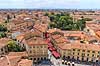 Pisa. Bycentrum af Pisa set fra toppen af Det Sk�ve T�rn  Pisa / Toscana Italien   Turisme, sightseeing