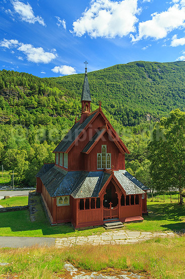 Borgund nye kirke. Den nye kirke i Borgund; ; Borgund; Norge; ; ; Turisme, sev�rdigheder, kristendom, tr�kirker