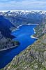 Ringedalvatnet. Udsigt over over Ringedalvatnet n�r Hardangervidda National Park  Trolltunga / Tyssedal Norge   Vandring, vandretur, fjeldvandring, turisme, hiking
