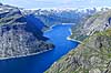Ringedalvatnet. Udsigt over over Ringedalvatnet n�r Hardangervidda National Park  Trolltunga / Tyssedal Norge   Vandring, vandretur, fjeldvandring, turisme, hiking
