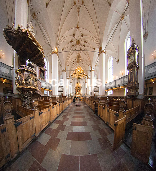 Trinitatis Kirke. Kirkerummet i Trinitatis Kirke; ; K�benhavn; Danmark; ; ; Kirker