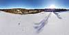 Raadvad. Vinterlandskab med Raadvad Kro og Raadvad Smedie ved J�gersborg Dyrehave - 380 graders panorama  J�gersborg Dyrehave / Sj�lland    sev�rdigheder Dyrehaven, vinter, frost, kulde