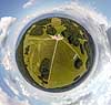Eremitage Slottet. Eremitage Slottet i J�gersborg Dyrehave - Little Earth panorama  J�gersborg Dyrehave / Sj�lland    slotte jagtslotte sev�rdigheder Eremitageslottet Dyrehaven, dronefoto