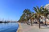 Havnepromenaden i Palma de Mallorca. Havnepromenaden ved Avenida de Gabriel Rocai i Palma de Mallorca  Palma de Mallorca Spanien  Sev�rdigheder Ferie, sommerferie