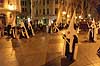 P�skeprocession i Palma de Mallorca. P�ske procession p� Passeig del Born i Palma de Mallorca under La Semana Santas (den hellige uge)  Palma de Mallorca Spanien  Sev�rdigheder Kristendom, katolsk, religion, p�sken