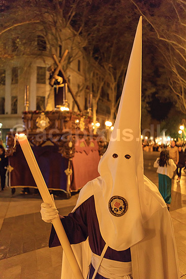 P�skeprocession i Palma de Mallorca. P�ske procession p� Passeig del Born i Palma de Mallorca under La Semana Santas (den hellige uge); ; Palma de Mallorca; Spanien; ; Sev�rdigheder; Kristendom, katolsk, religion, p�sken
