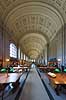 Boston Public Library. L�sesalen i Boston Public Library - Central Library  Boston / Massachusetts USA  Sev�rdigheder Bibliotek, biblioteker, l�sesale, b�ger, fordybelse, l�sning, kundskab