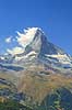 Matterhorn. Det ikoniske bjerg Matterhorn set fra n�r bjergs�en Stellisee  Zermatt Schweiz   Alperne, bjerglandskab, Alpelandskab, bjergvandring