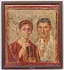 Bageren Terentius Neo og hans kone. Malleri af bageren Terentius Neo og hans kone - fra Terentius hus i Pompeji - udstillet p� Ark�ologisk Museum i Napoli  Museo Archeologico Nazionale di Napoli� / Napoli / Campania Italien  Sev�rdigheder Museer, ark�ologi