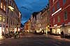 Graz. Sackstrasse i Graz  Sackstra�e / Graz �strig  Sev�rdigheder Bybilleder, skumring